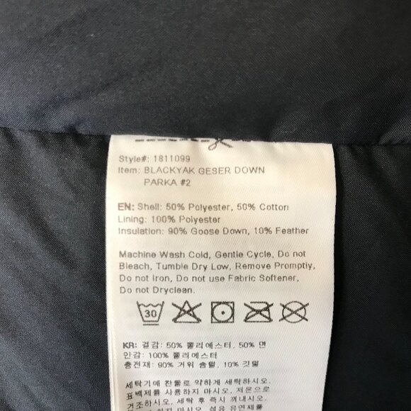 BLACK YAK ~ MENS MEDIUM ~ BLACK DOWN PUFFER DUSTER PARKA COAT JACKET - Picture 7 of 8